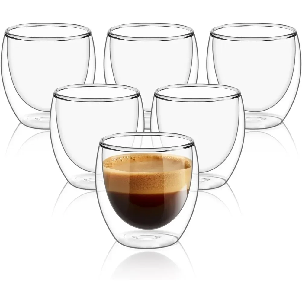 Double Wall Mug - Canecas de café de vidro transparente