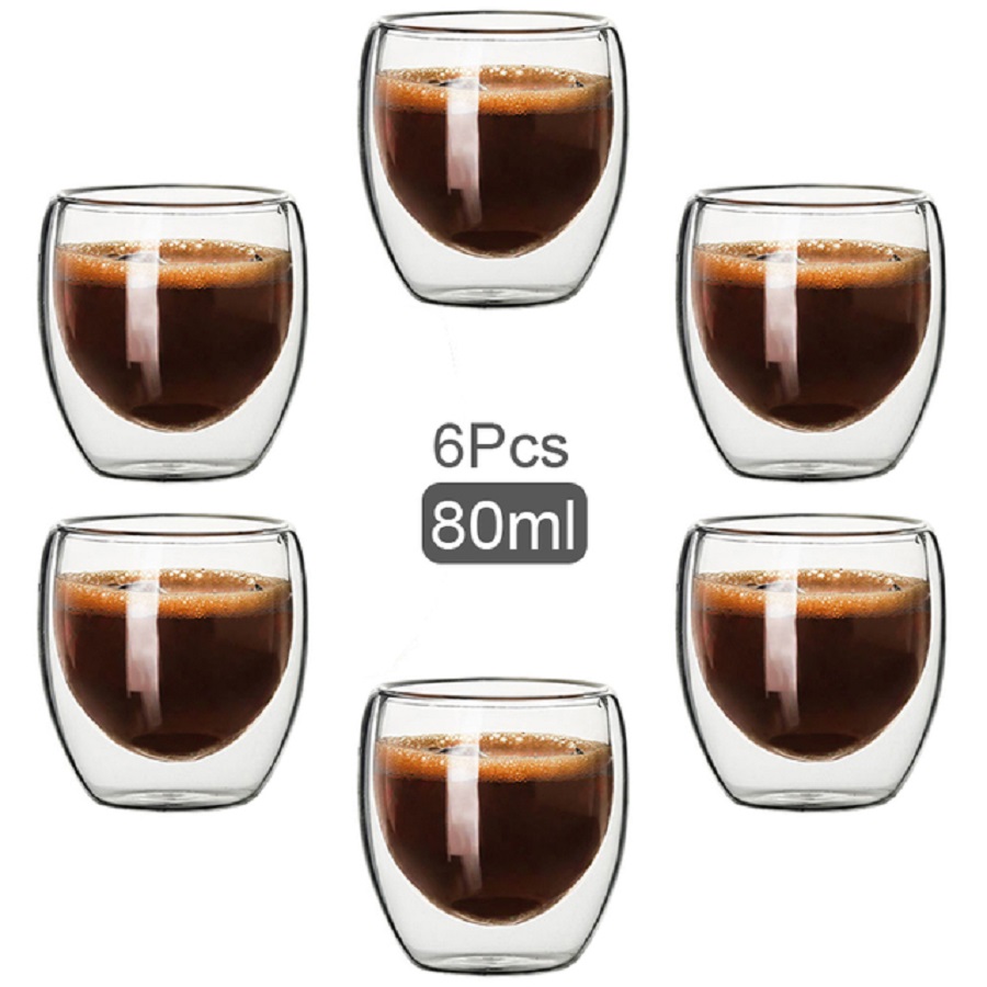 Double Wall Mug - Canecas de café de vidro de