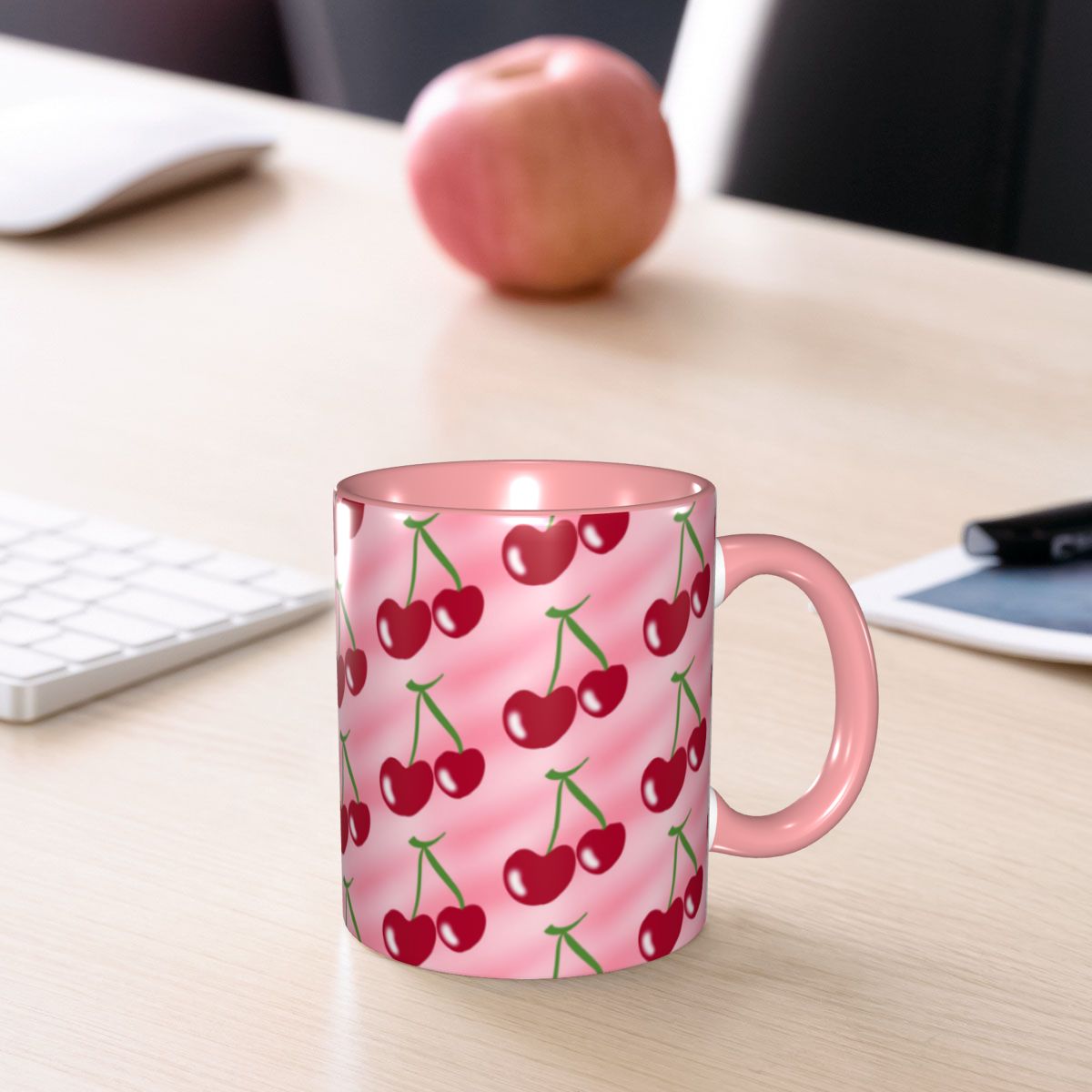 Caneca Rosa com Motivo de Cere - Coffee Tea Green avaliação e preço