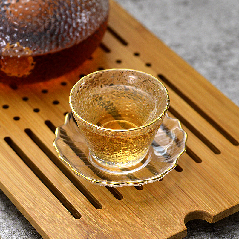 Xícara de Chá de Vidro Dourado - Coffee Tea Green avaliação e preço