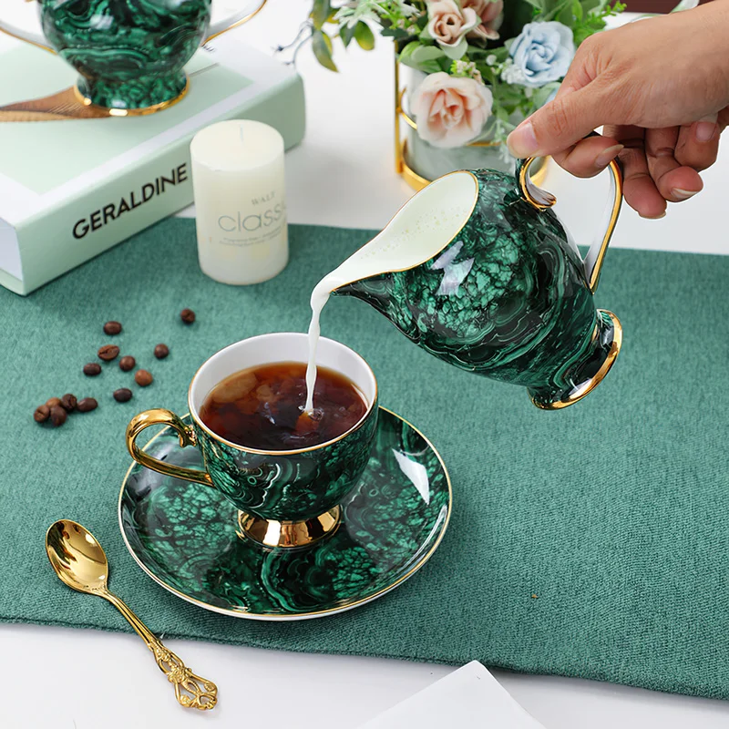 Bone China Bule Drinkware, Gre - Coffee Tea Green avaliação e preço