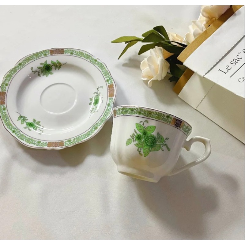 Conjunto de Xícara e Prato de  - Coffee Tea Green avaliação e preço