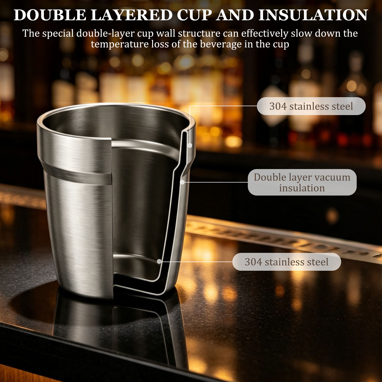 5/10 Peças de Canecas Empilháv - Double Wall Mug avaliação e preço