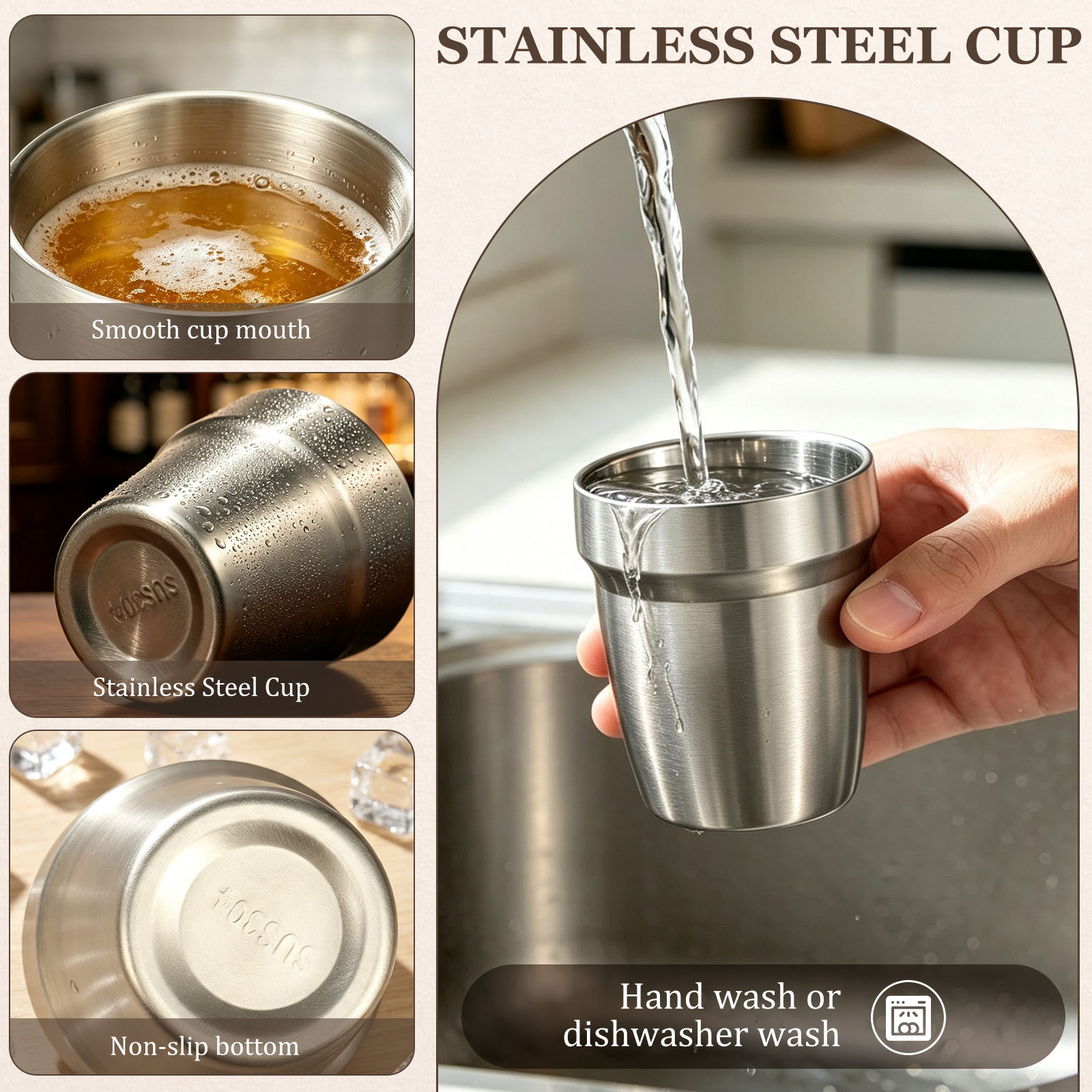 5/10 Peças de Canecas Empilháv - Double Wall Mug avaliação e preço