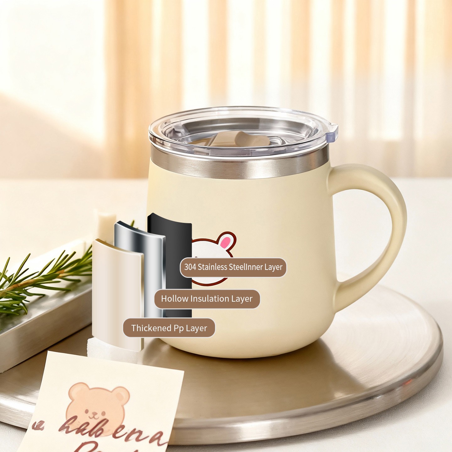 Copo de Café Cartoon de 430ML  - Double Wall Mug avaliação e preço