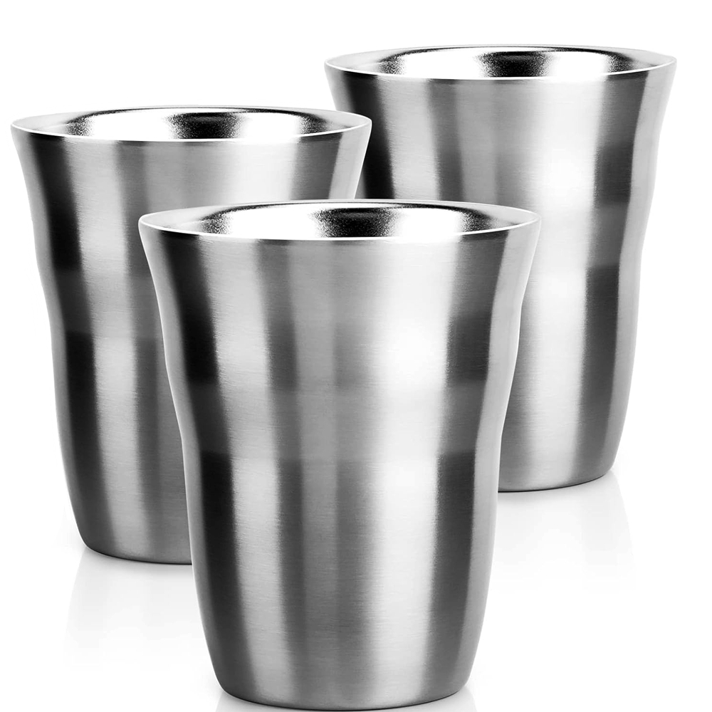 2/3 pacote de copos de metal 8 - Double Wall Mug avaliação e preço