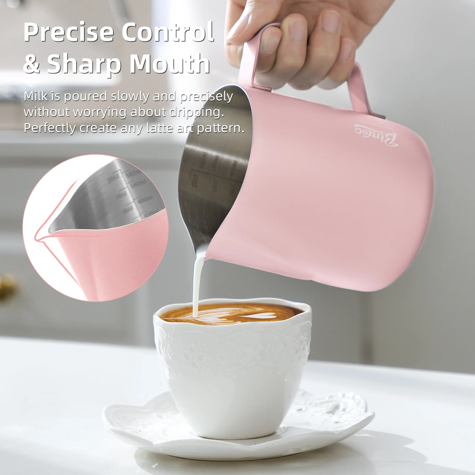 Bincoo jarro para espuma de le - Barista Milk Jug avaliação e preço